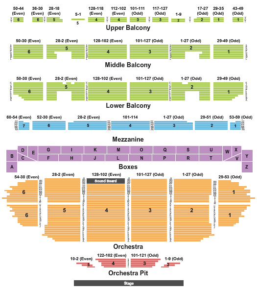 Fabulous Fox Theatre MJ Seating Chart